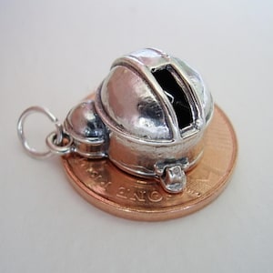 Space Observatory - Telescope Opening Sterling Silver Charm