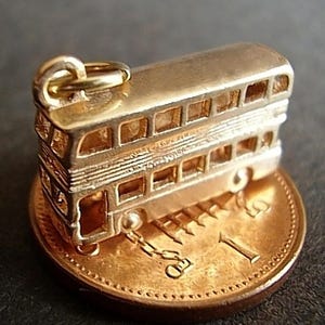 9ct Gold Bus Charm - Etsy