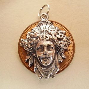 Head Of Medusa Sterling Silver Charm
