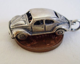 Sterling Silver VW Beetle Car Charm