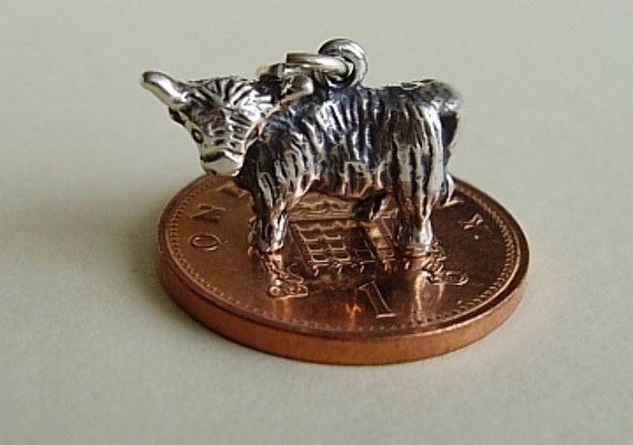 Collana Ciondolo Mucca Highland VONALA - Argento Sterling 925 Con