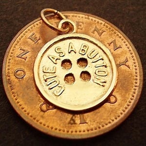 9k 9ct Gold Cute As A Button Charm