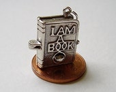 Sterling Silver Opening Bookworm Book Worm Charm