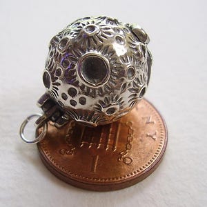 Moon Alien Opening Sterling Silver Charm