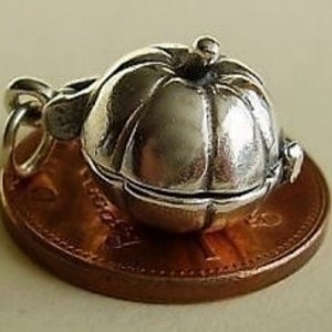 Opening Pumpkin Mouse Halloween Sterling Silver Charm