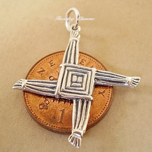 Sterling Silver St Brigid Cross Charm Pendant