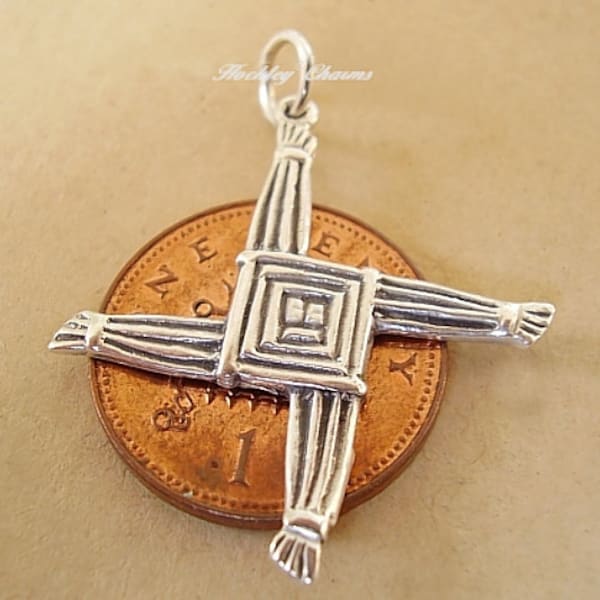 Sterling Silver St Brigid Cross Charm Pendant