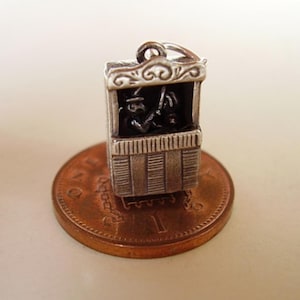 Sterling Silver Moving Punch and Judy Charm  Charms