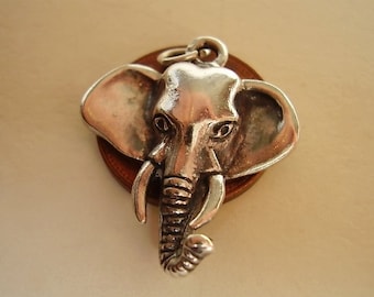 Sterling Silber Elefant Kopf Charme
