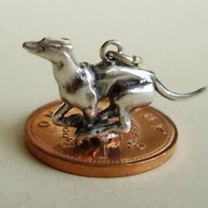 Sterling Silver Racing Greyhound Dog Charm