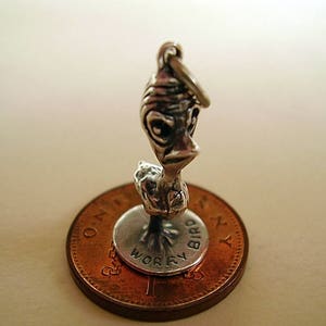 Sterling Silver Worry Bird Charm