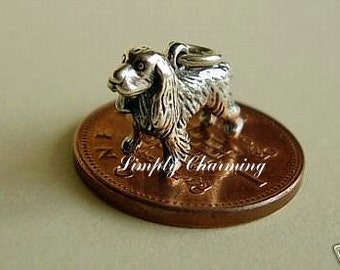 Sterling Silver Spaniel Dog Charm