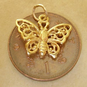 9ct 9k Gold Fully Butterfly Charm