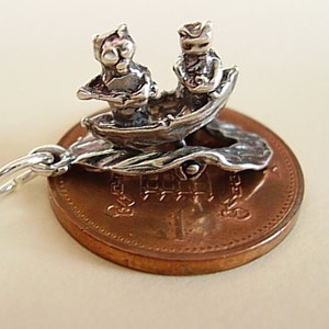 Sterling Silver The OWL & the PUSSYCAT Moving Charm