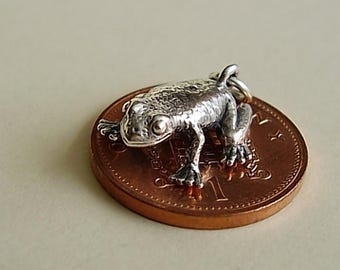 Dije de rana de plata de ley
