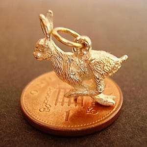 9ct 9K Gold hare Charm
