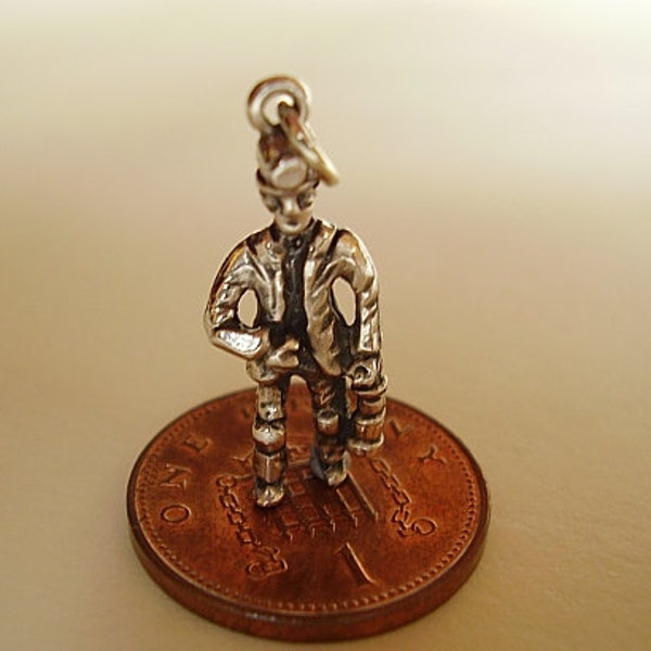 Sterling Silver Coal Miner Charm