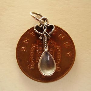 Double Heart Sterling Silver Welsh Lovespoon Charm