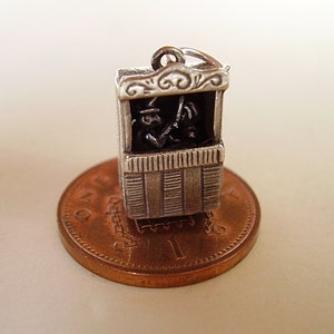 Sterling Silver Moving Punch and Judy Charm  Charms