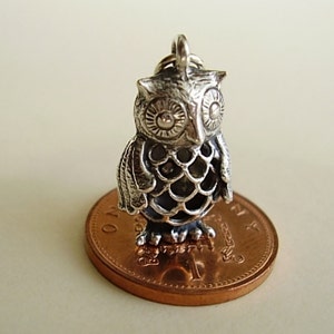 Sterling Silver Filligree Owl Charm