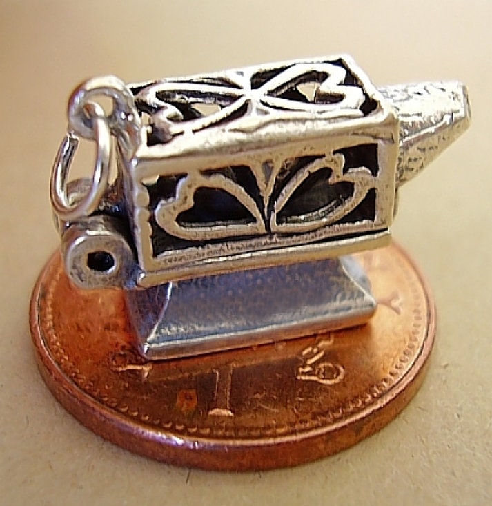 Anvil Of My Heart Sterling Silver Charm