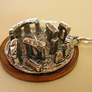 Large Sterling Silver Stonehenge Charm