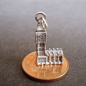 Big Ben London Clock Sterling Silver Charm