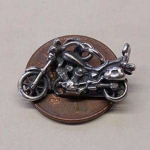 Dije de motocicleta Chopper Easy Rider de plata de ley