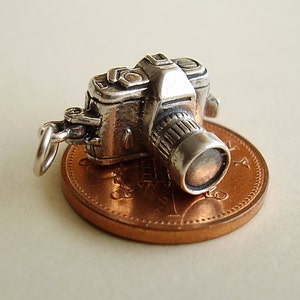 Sterling Silver Opening Camera - Loving Couple Sterling Silver Charm