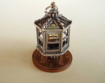 Lantern With Citrine Sterling Silver Charm