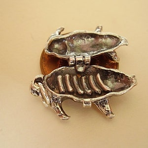 Sterling Silver Opening Pig Sausages Charm Charms image 2