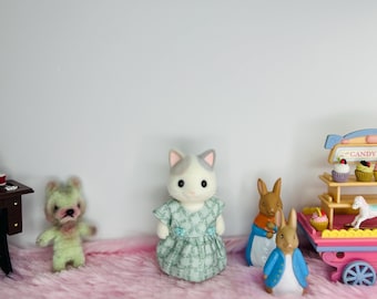003 # Sylvanian Families Mom & Dad Outfit – Handmade Adult Size Doll Clothes – Calico Critters Parents Dress Set – Miniature Animal Clothing