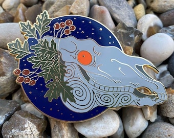 Hawthorn Mari Lwyd Pin Badges - Limited Edition