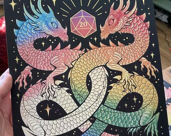 Lucky Stars Art Print Gold Foil - A4 Medium