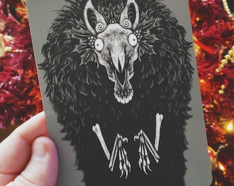 Pretty Please Mari Lwyd Art Postcards