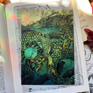 Drago di fiume - Stampa artistica media - A5