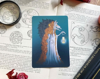 Lantern Mari Lwyd Art Postcards