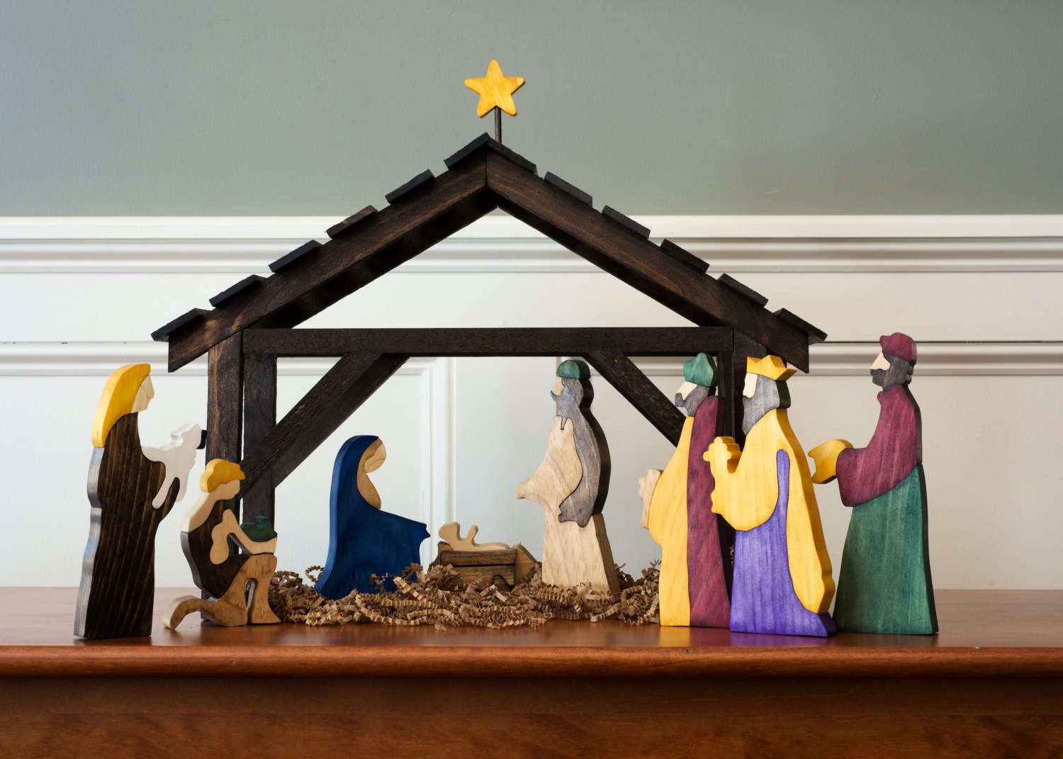 Nativités Classiques Magnifiquement Fabriqués à La Main Aux États-Unis