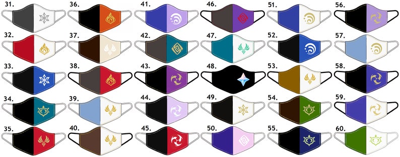 Pode incluir: Sessenta m&aacute;scaras faciais diferentes com v&aacute;rias combina&ccedil;&otilde;es de cores e designs. Cada m&aacute;scara &eacute; dividida em duas, com um lado apresentando uma cor s&oacute;lida e o outro lado apresentando um design. Os designs incluem um floco de neve, uma estrela, uma lua crescente, um p&aacute;ssaro, um cora&ccedil;&atilde;o e uma chama.