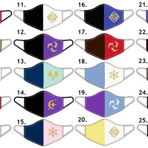 Pode incluir: Trinta m&aacute;scaras faciais diferentes com v&aacute;rias combina&ccedil;&otilde;es de cores e designs. Cada m&aacute;scara &eacute; dividida em duas, com uma cor e um design diferente em cada lado. Os designs incluem formas geom&eacute;tricas, flocos de neve e outros padr&otilde;es abstratos.