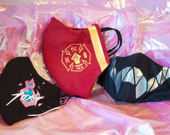 PROMARE Mad Burnish Burning Rescue HTV Face Masks *Made to Order*