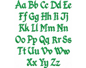 Callan Font Alphabet 4 Sizes Machine Embroidery DESIGN NO. 526