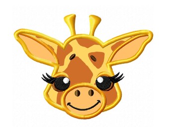 Applique Machine Embroidery DESIGN NO. 385.....Giraffe Face
