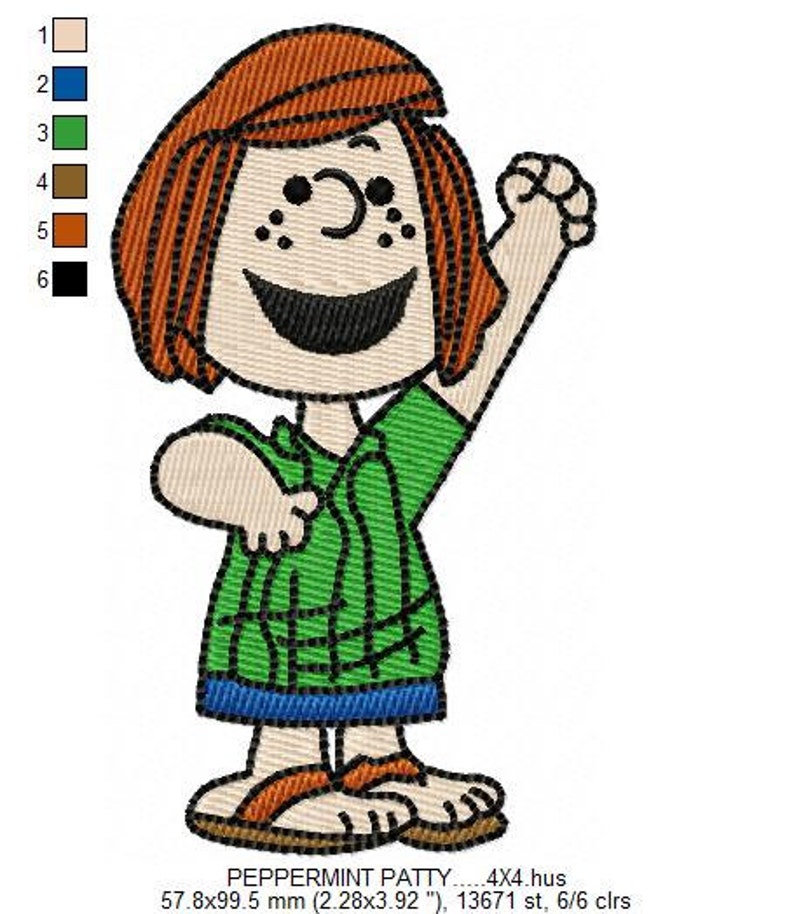 Peppermint patty solid fill machine embroidery design no 585  etsy Peppermint patty solid fill machine embroidery design no 585  etsy