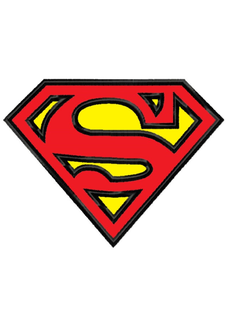 Superman Logo...Applique Machine Embroidery DESIGN NO. 134 Etsy