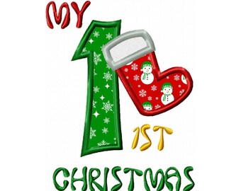 My 1st Christmas Applique Machine Embroidery DESIGN NO. 158