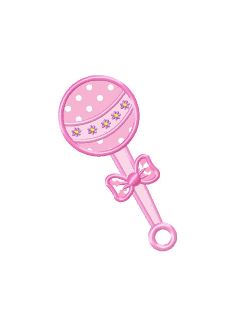 Baby Rattle...Applique Machine Embroidery DESIGN NO. 648 Etsy