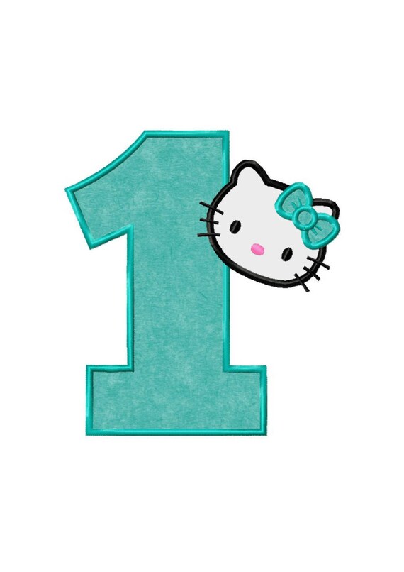 1st Birthday Kitty Instant Download Applique Machine Etsy