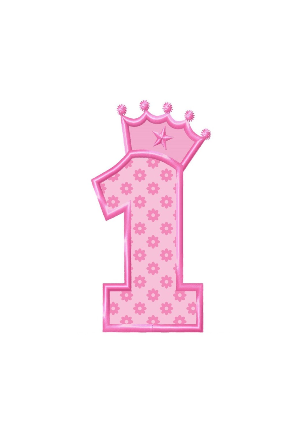 birthday crown no 1 applique machine embroidery design no 97 etsy