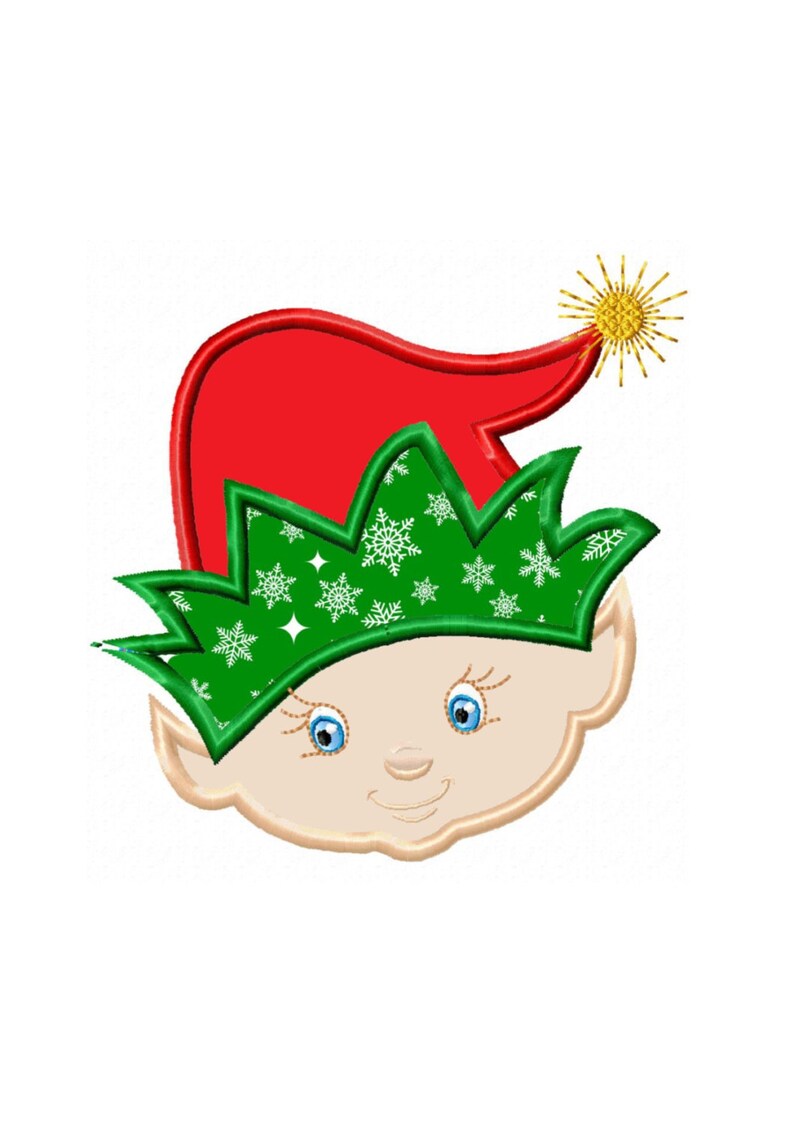 Christmas Elf Applique Machine Embroidery DESIGN NO. 351 Etsy